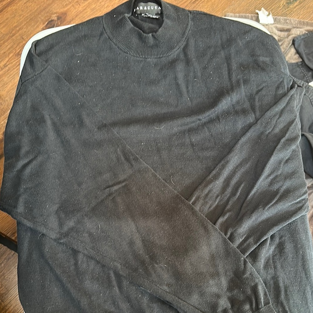 Baracuta Men’s Silk Blend Black Sweater